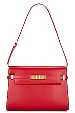 Saint Laurent Manhattan Shoulder Bag in Rouge Eros, view 1, click to view large image.