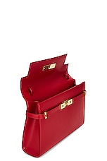 Saint Laurent Manhattan Shoulder Bag in Rouge Eros, view 5, click to view large image.