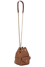 Saint Laurent Mini Joe Bucket Crossbody Bag in Fox, view 4, click to view large image.