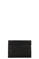 Saint Laurent Gaby Credit Card Case in Nero, view 2, click to view large image.