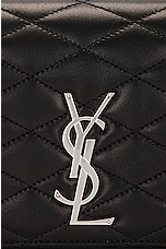 Saint Laurent Kate Clutch in Nero, view 7, click to view large image.
