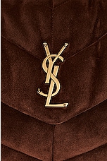 Saint Laurent Medium Puffer Chain Bag in Bark Brown, view 8, click to view large image.