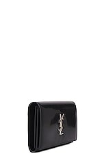 Saint Laurent Classic Chain Cassandre Wallet Bag in Noir, view 4, click to view large image.