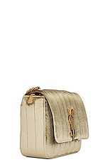 Saint Laurent Small Vicky Chain Bag in Dark Vintage Olive, view 4, click to view large image.