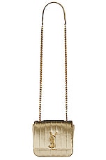 Saint Laurent Small Vicky Chain Bag in Dark Vintage Olive, view 6, click to view large image.