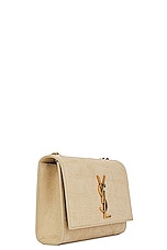 Saint Laurent Small Kate Chain Bag in Nougat Beige, view 4, click to view large image.