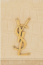 Saint Laurent Small Kate Chain Bag in Nougat Beige, view 8, click to view large image.