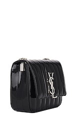 Saint Laurent Small Vicky Chain Bag in Nero, view 4, click to view large image.