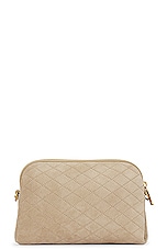 Saint Laurent Gaby Zipped Pouch With Chain Bag in Matt Gold, view 4, click to view large image.