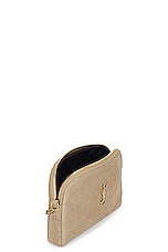Saint Laurent Gaby Zipped Pouch With Chain Bag in Matt Gold, view 6, click to view large image.