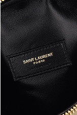 Saint Laurent Gaby Zipped Pouch With Chain Bag in Matt Gold, view 7, click to view large image.