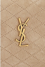 Saint Laurent Gaby Zipped Pouch With Chain Bag in Matt Gold, view 8, click to view large image.