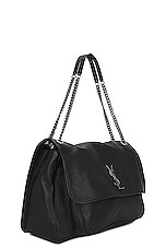 Saint Laurent Giant Niki Chain Bag in Nero, view 4, click to view large image.