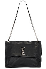 Saint Laurent Giant Niki Chain Bag in Nero, view 6, click to view large image.