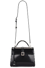 Saint Laurent Small Le Fermoir Top Handle Bag in Nero, view 1, click to view large image.