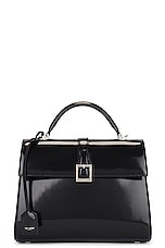 Saint Laurent Small Le Fermoir Top Handle Bag in Nero, view 3, click to view large image.
