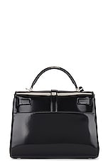 Saint Laurent Small Le Fermoir Top Handle Bag in Nero, view 4, click to view large image.