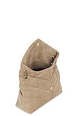 Saint Laurent Medium Puffer Chain Bag in Matt Gold, view 5, click to view large image.