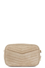 Saint Laurent Mini Lou With Chain Bag in Matt Gold, view 3, click to view large image.