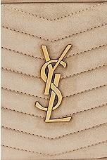 Saint Laurent Mini Lou With Chain Bag in Matt Gold, view 8, click to view large image.