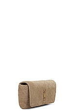 Saint Laurent Gaby Chain Phone Holder Bag in Matt Gold, view 4, click to view large image.