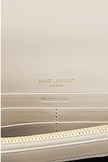Saint Laurent Cassandre Wallet On Chain in Crema Soft, view 7, click to view large image.