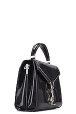 Saint Laurent Mini Cassandra Top Handle Bag in Noir, view 5, click to view large image.