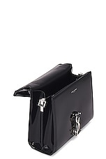 Saint Laurent Mini Cassandra Top Handle Bag in Noir, view 6, click to view large image.