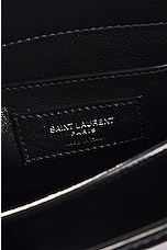 Saint Laurent Mini Cassandra Top Handle Bag in Noir, view 7, click to view large image.