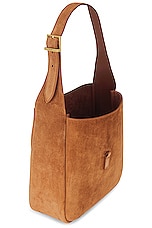 Saint Laurent Small Le 5 A 7 Hobo Bag in Brown Caramel, view 5, click to view large image.