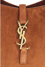Saint Laurent Small Le 5 A 7 Hobo Bag in Brown Caramel, view 7, click to view large image.