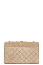 Saint Laurent Small Envelope Chain Bag in Matt Gold, view 3, click to view large image.