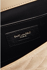 Saint Laurent Small Envelope Chain Bag in Matt Gold, view 7, click to view large image.
