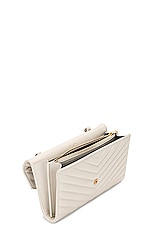 Saint Laurent Cassandre Wallet On Chain Bag in Crema Soft, view 6, click to view large image.
