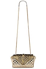 Saint Laurent Small Envelope Chain Bag in Dark Vintage Olive, view 1, click to view large image.