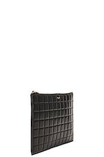 Saint Laurent Tablet Pouch in Nero, view 3, click to view large image.