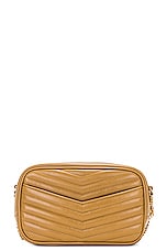 Saint Laurent Mini Lou With Chain Bag in Tabac Brown, view 4, click to view large image.