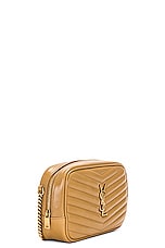 Saint Laurent Mini Lou With Chain Bag in Tabac Brown, view 5, click to view large image.
