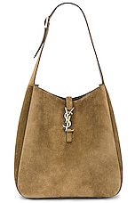 Saint Laurent Le 5 A 7 Supple Hobo Bag in Barley Green, view 1, click to view large image.