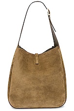 Saint Laurent Le 5 A 7 Supple Hobo Bag in Barley Green, view 3, click to view large image.