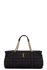 Saint Laurent Nylon Travel Bag in Nero, view 1, click to view large image.