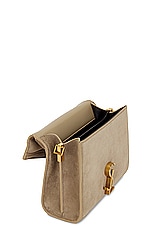 Saint Laurent Mini Cassandra Top Handle Bag in Matt Gold, view 5, click to view large image.
