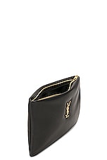 Saint Laurent Small Calypso Pillow Pouch in Noir, view 5, click to view large image.