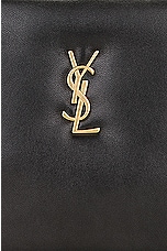 Saint Laurent Small Calypso Pillow Pouch in Noir, view 7, click to view large image.