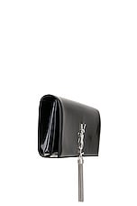 Saint Laurent Kate Tassel Clutch in Nero, view 4, click to view large image.