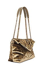 Saint Laurent Small Puffer Chain Bag in Dark Vintage Olive, view 4, click to view large image.