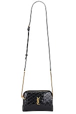 Saint Laurent Gaby Zipped Pouch With Chain Bag in Noir, view 1, click to view large image.