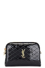 Saint Laurent Gaby Zipped Pouch With Chain Bag in Noir, view 3, click to view large image.