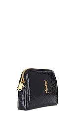 Saint Laurent Gaby Zipped Pouch With Chain Bag in Noir, view 5, click to view large image.
