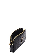 Saint Laurent Gaby Zipped Pouch With Chain Bag in Noir, view 6, click to view large image.